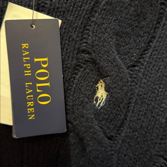 Polo by Ralph Lauren Women's Dark Blue Cable Knit Sweater - Picture 3 of 3